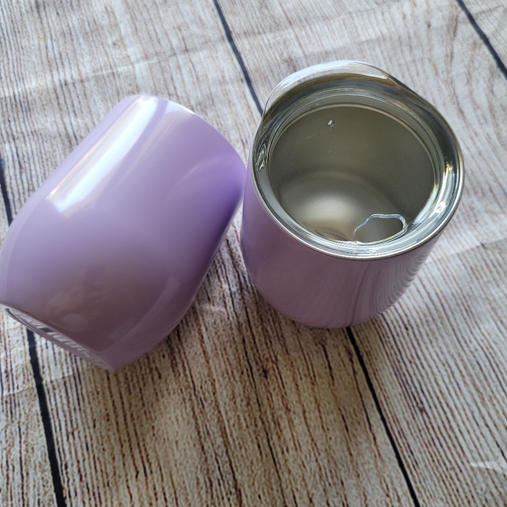 12 ounce Stainless Wine Tumblers Lavender